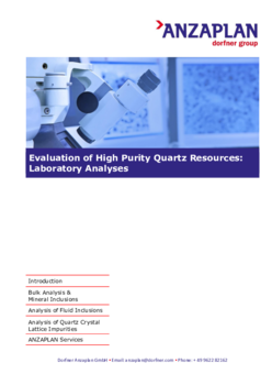 Evaluation of High Purity Quartz Resources: Laboratory Analyses